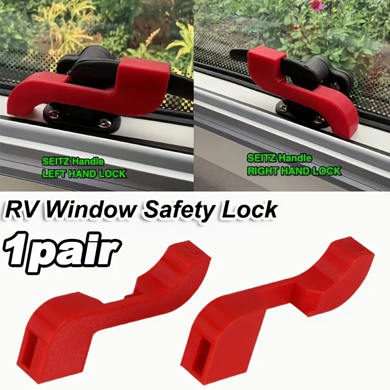 RV Window Security Locks 1 Pair, Anti‑Opening Safety Window Clips for Motorhome & Camper‑Van