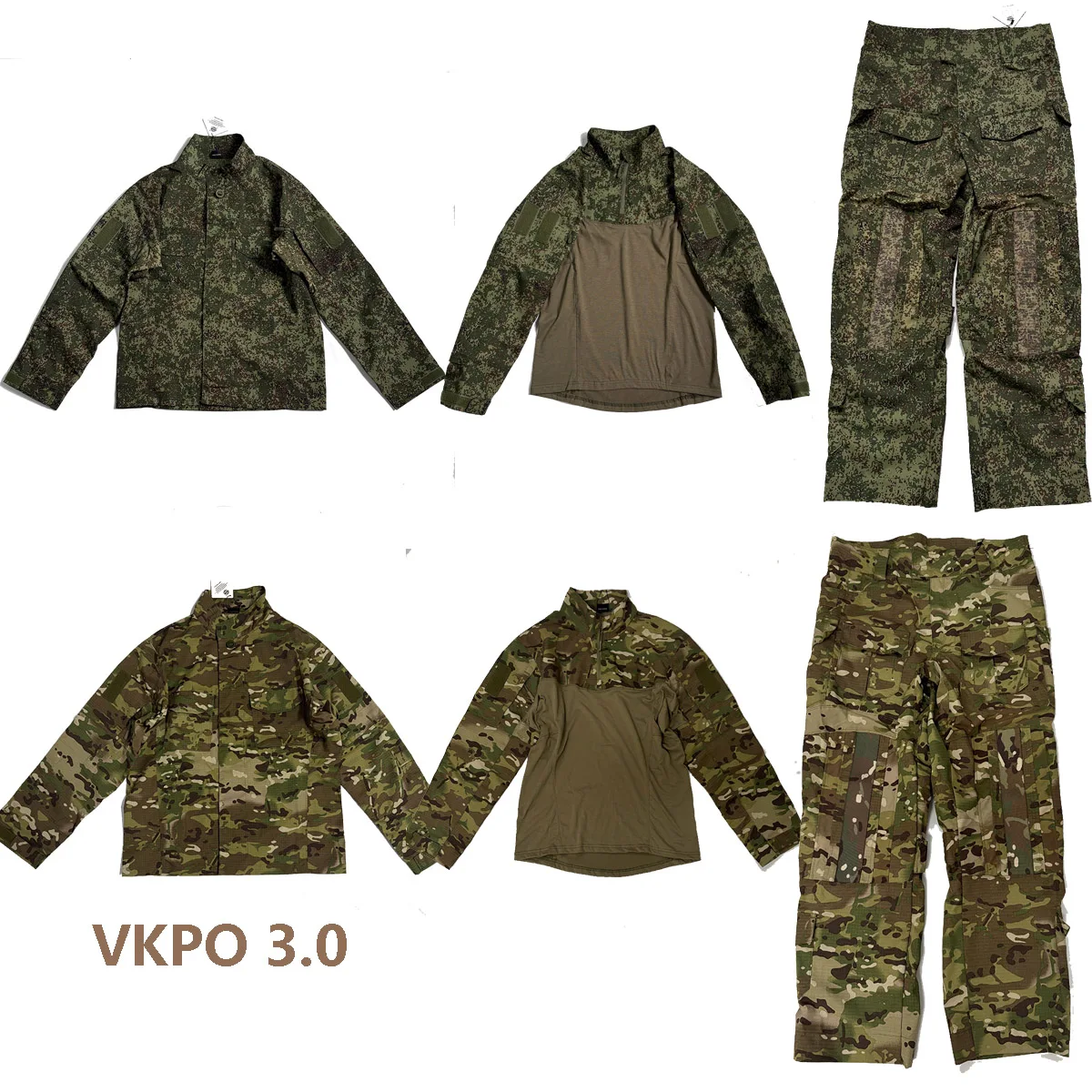 Outdoor Sports Tactics Hunting Training Set CP Camouflage EMR VKPO Suit Tactical Coat Top Tactical Pants Man Combat Shirt