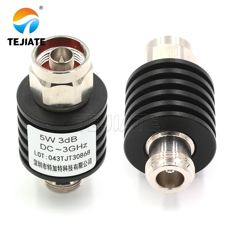 1PCS N-JK 5W RF Coaxial Male and Female Attenuator Frequency Fixed Connector 1DB to 40DB