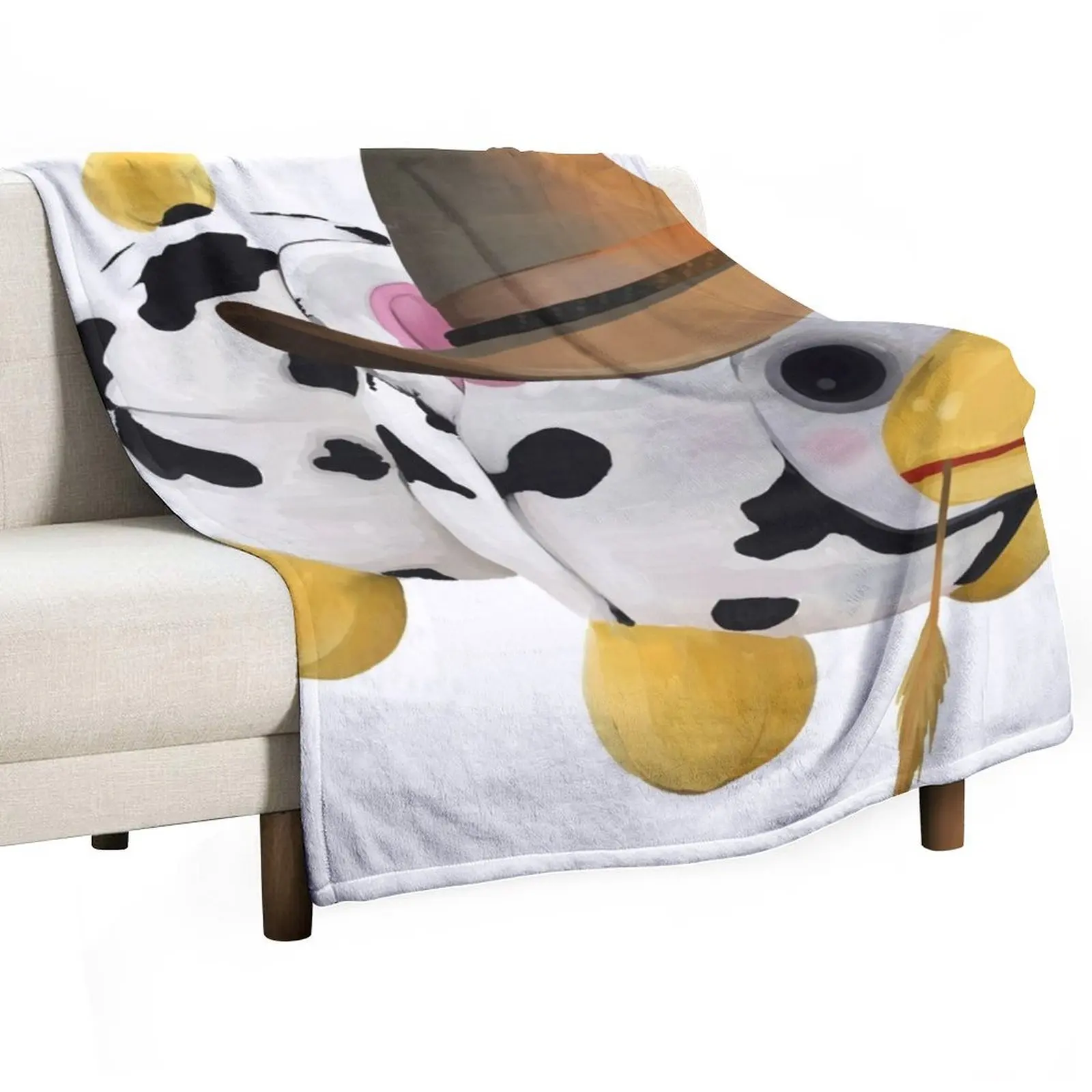 Cowboy peepy Throw Blanket Flannel heavy to sleep Blankets