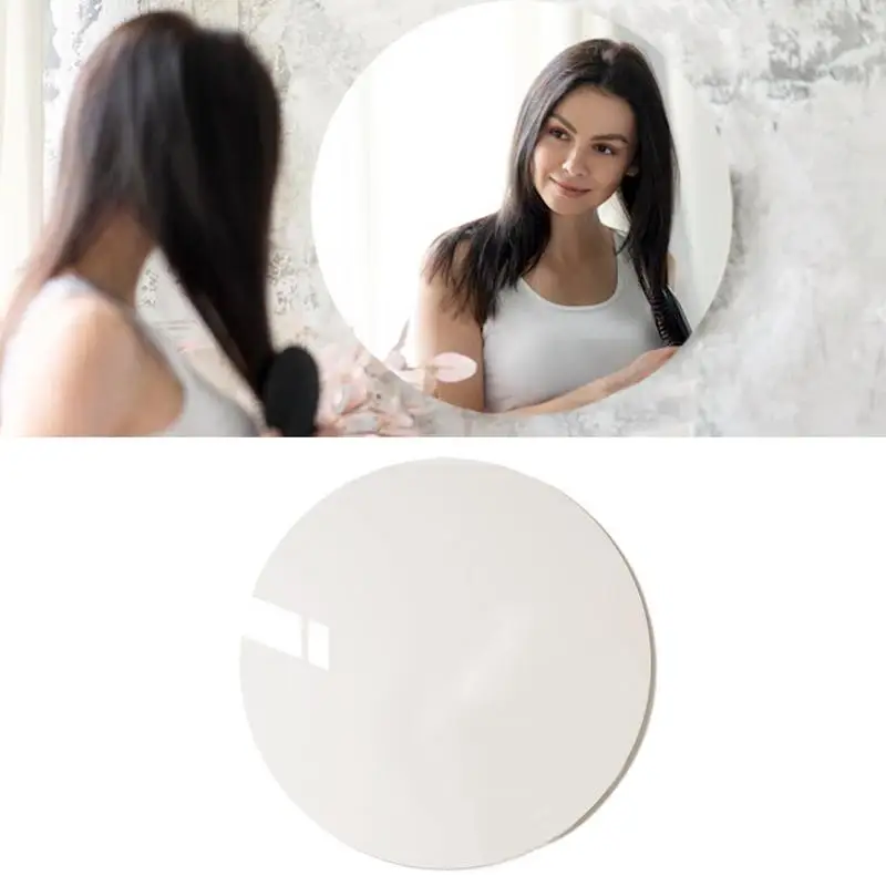 Acrylic Mirror Sheet Frameless Bathroom Wall Mirror Stickers Adhesive Bathroom Vanity Mirrors Waterproof Room Wall Decor For