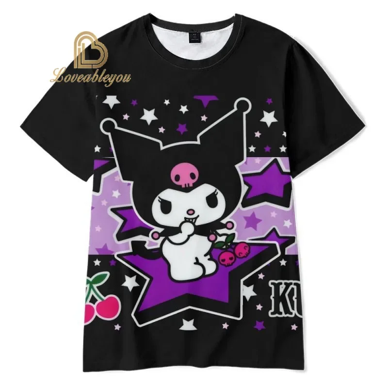 Camiseta de dibujos animados de San Anime para niño y niña, ropa con estampado 3D de My Melody Kuro, Top informal divertido de moda