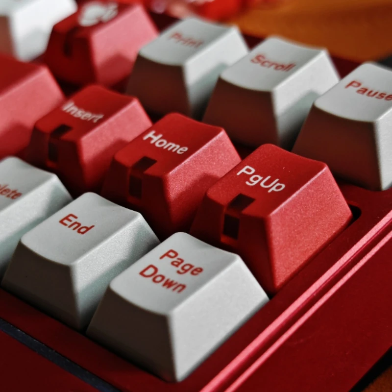 Imagem -04 - Gmk-teclado Mecânico de Alerta Vermelho Pbt Cinco Lados Sublimação Térmica Cherry Profil Acessórios para pc Computador