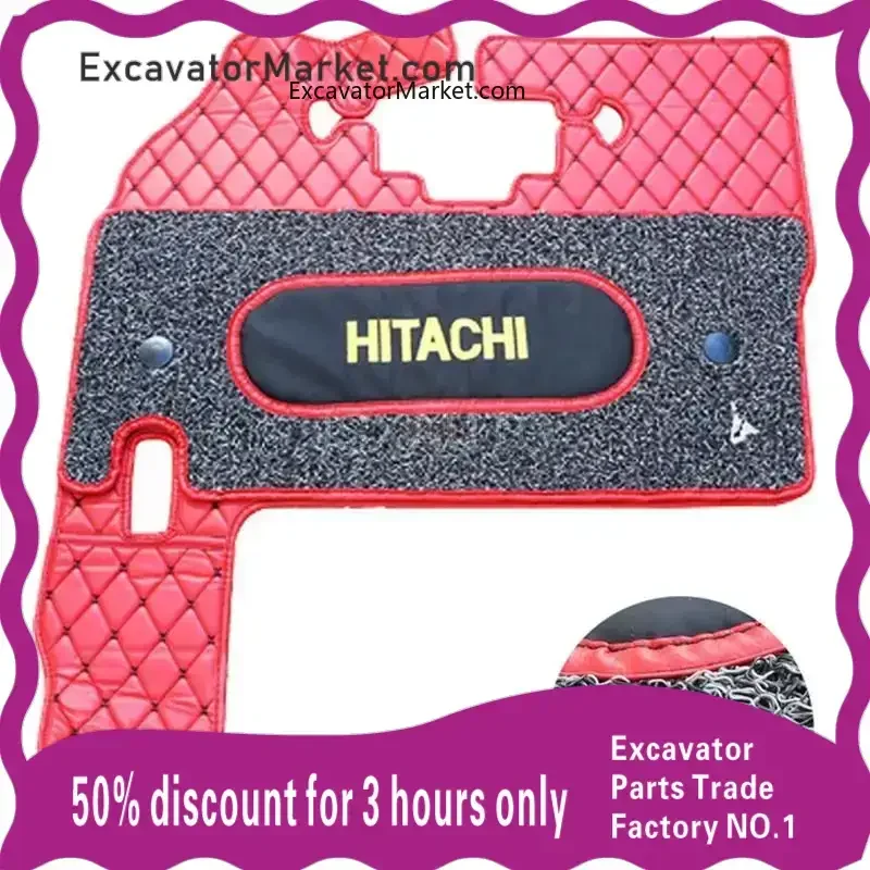 For HITACHI ZX 60/70 ZAX-3-5-6 200-3 120-6 200-6 Excavator Cab Floor Mat Excavator Parts