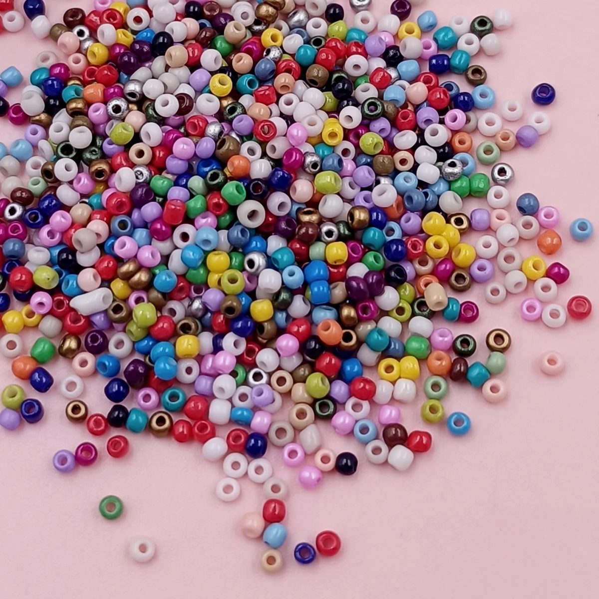 2mm About 1000Pcs Colored Glass Solid Mini Beads DIY Bracelets Necklaces Beaded Materials Jewelry Accessories