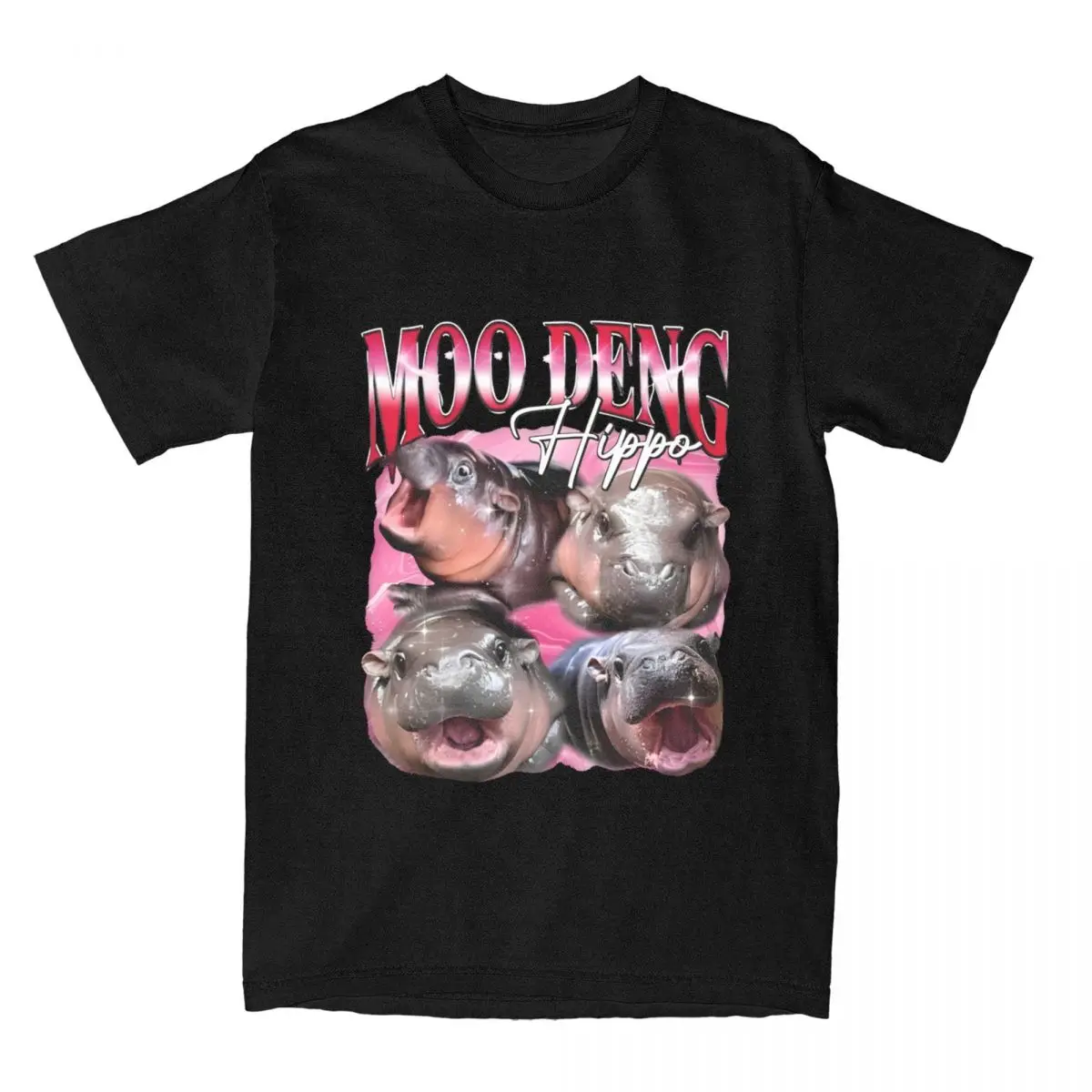 Maglietta streetwear Moo Deng Ippopotamo 66261169 T-shirt in puro cotone T-shirt novità da uomo T-shirt estive a maniche corte con stampa Y2K
