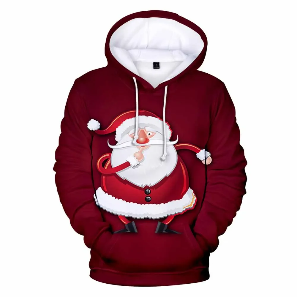 Christmas New Hoodies for Men Clothinig Winter Warm Hoodie Funny Kids Hooded Long Sleeve High-quality Pullovers Oversize Tops