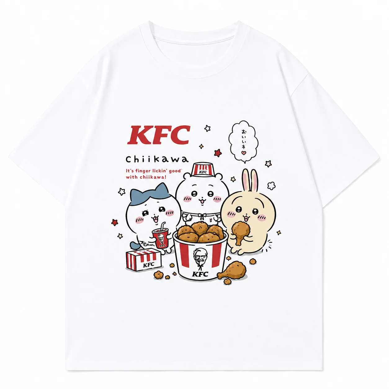 CHIIKAWA Sommer Eltern-Kind Reines Baumwoll-T-Shirt Bequem Atmungsaktiv Hochwertig Ins Y2k Herren T-Shirts Kleidung für Männer – Detail 4