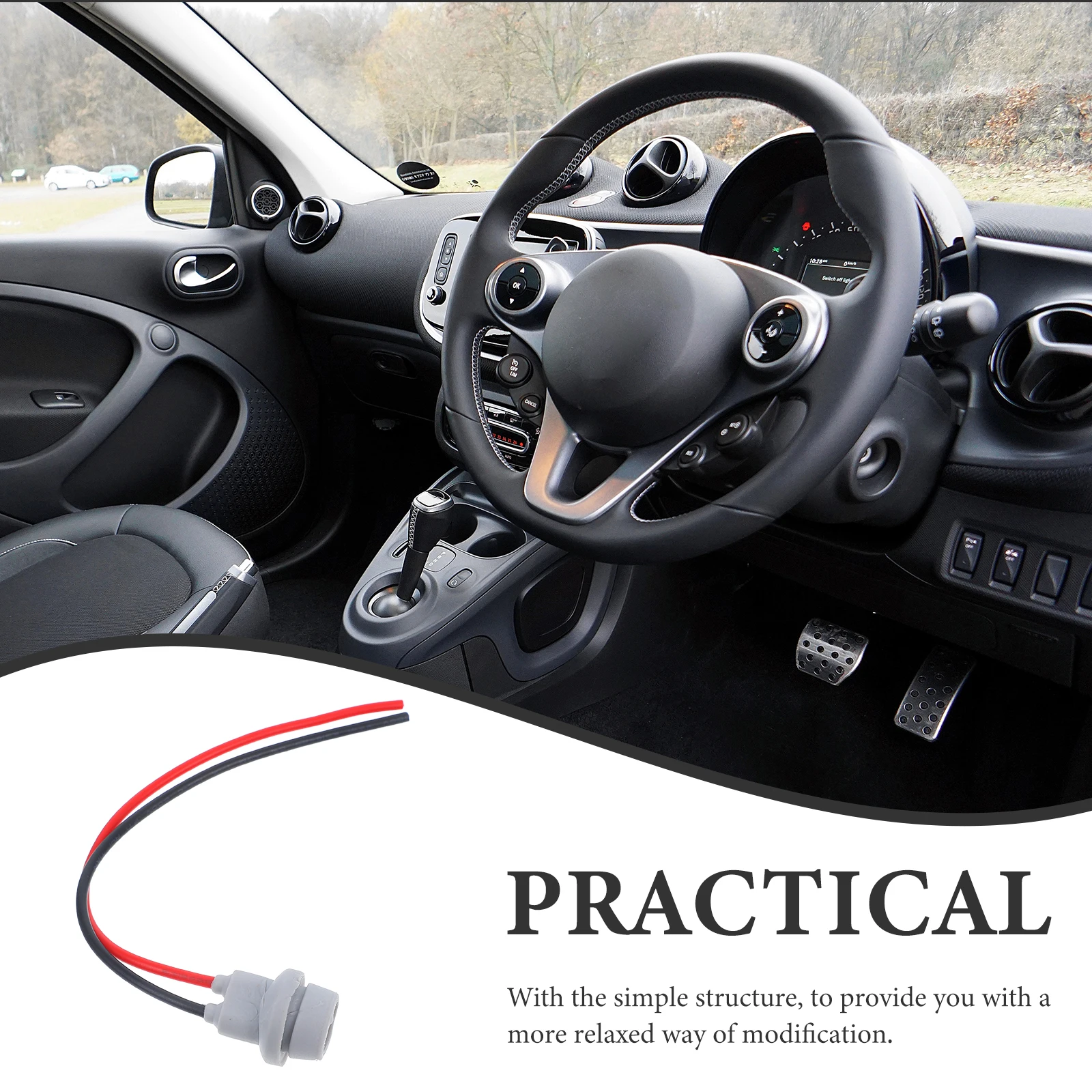 

2Pcs Car Motorcycle Universal Instrument Panel Light Socket T10 LED Bulb Holder Adapter Signal Lamp Base Connector