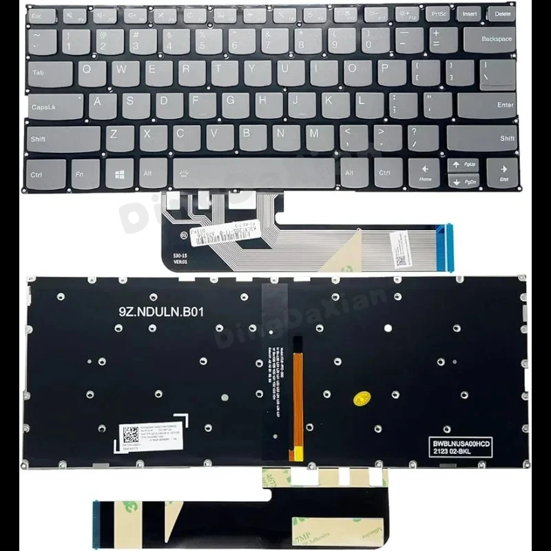 

D+US Layout Backlight Keyboard Compatible for Lenovo Yoga 730-13IKB 730-13IWL 730-15IKB 730-15IWL 530-14IKB Series
