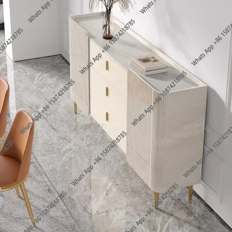 X5 Buffet Tables In Ivory Kitchen Sideboard Furniture Rock Slate User-friendly European Style Cupboard With Lid Drawer Cabinet