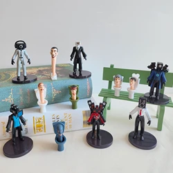 Skibidi conjunto de figuras de inodoro, juego creativo, figuras de acción, Mini juguetes, modelo, Toppers de pastel, regalos de cumpleaños para niños y adultos