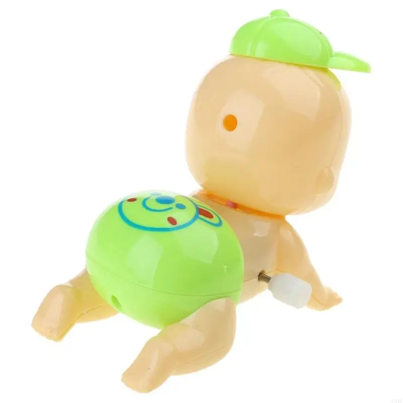

634F 1pc Boy Girl Crawling Crawl Clockwork for Doll Wind up Toy For Baby Kids Party