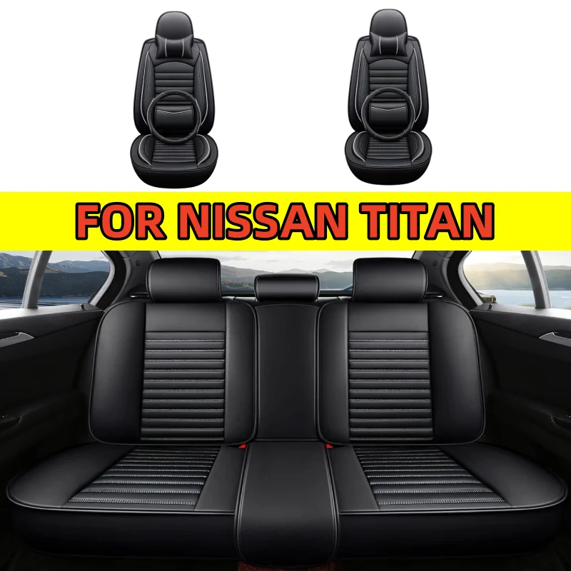 

FOR NISSAN TITAN 2009-2025 Car seat cover, fully covered with high-quality soft PU leather, waterproof and wear-resistant