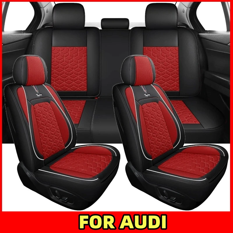 

Чехол на сиденье автомобиля для AUDI Q3 A5 A6 A7 водонепроницаемый износостойкий чехол из искусственной кожи, полный комплект, 5 мест, удобный чехол на сиденье с полной оберткой