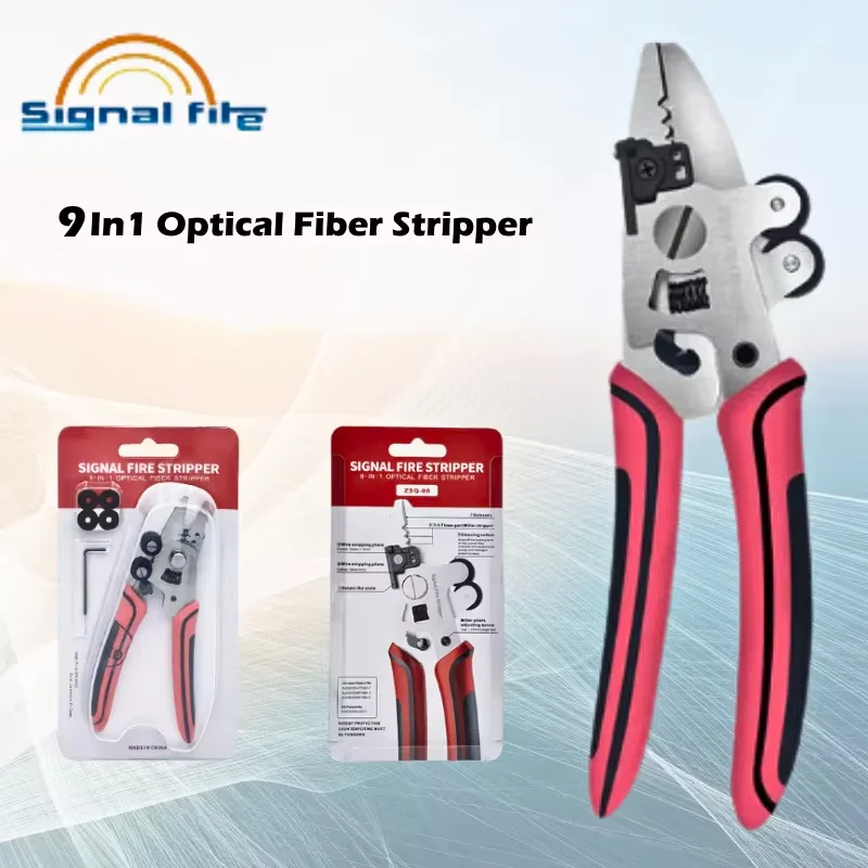 

Signalfire 9 In1 Multifunctional Optical Fiber Stripper ZSQ-09 Optic Miller Scissors Wire Pliers