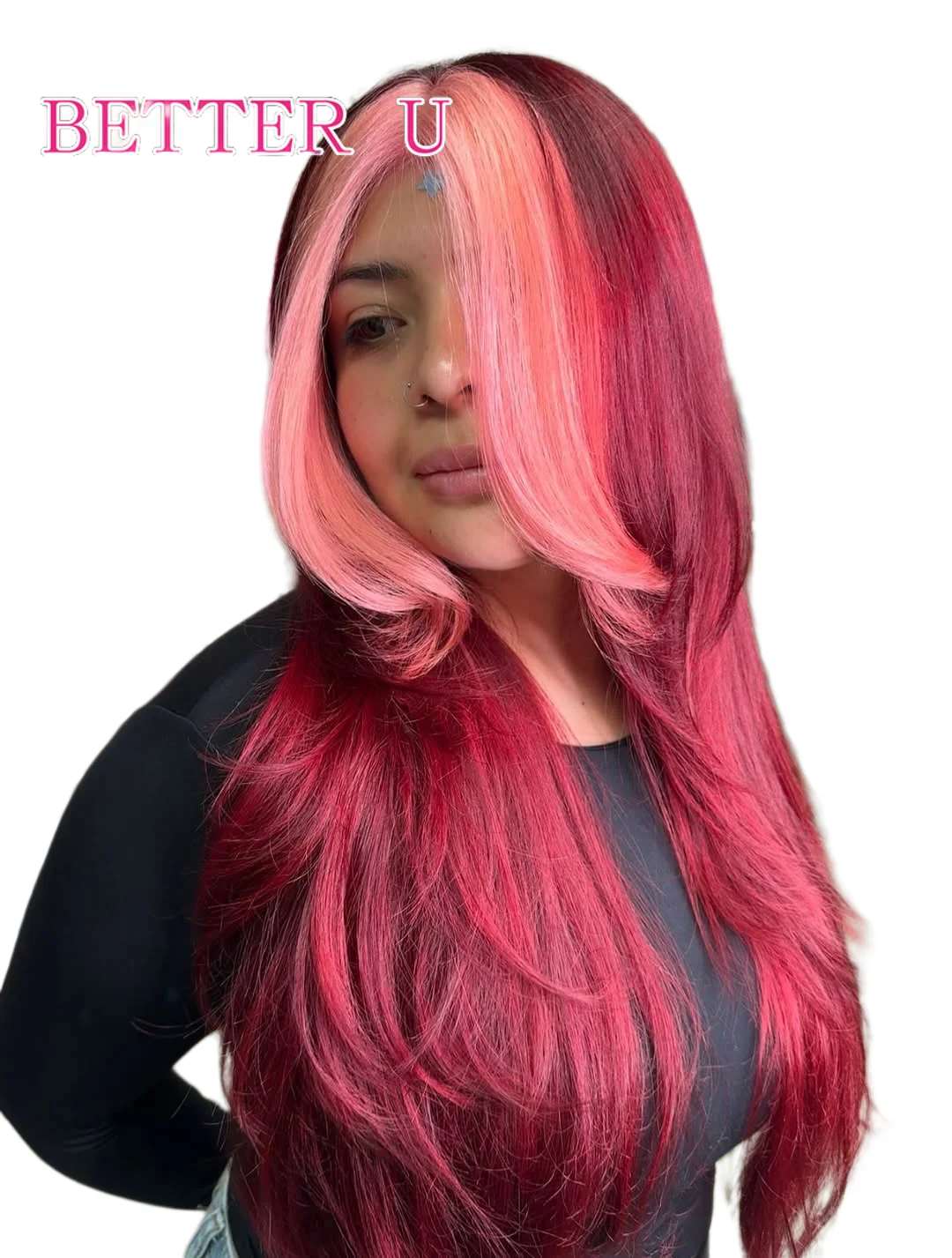 

Pink Ombre Burgundy 13x6 13x4 Blond Colored Lace Front Human Hair Wigs Pre Plucked Brazilian Raw Hair Lace Frontal Wig For Women