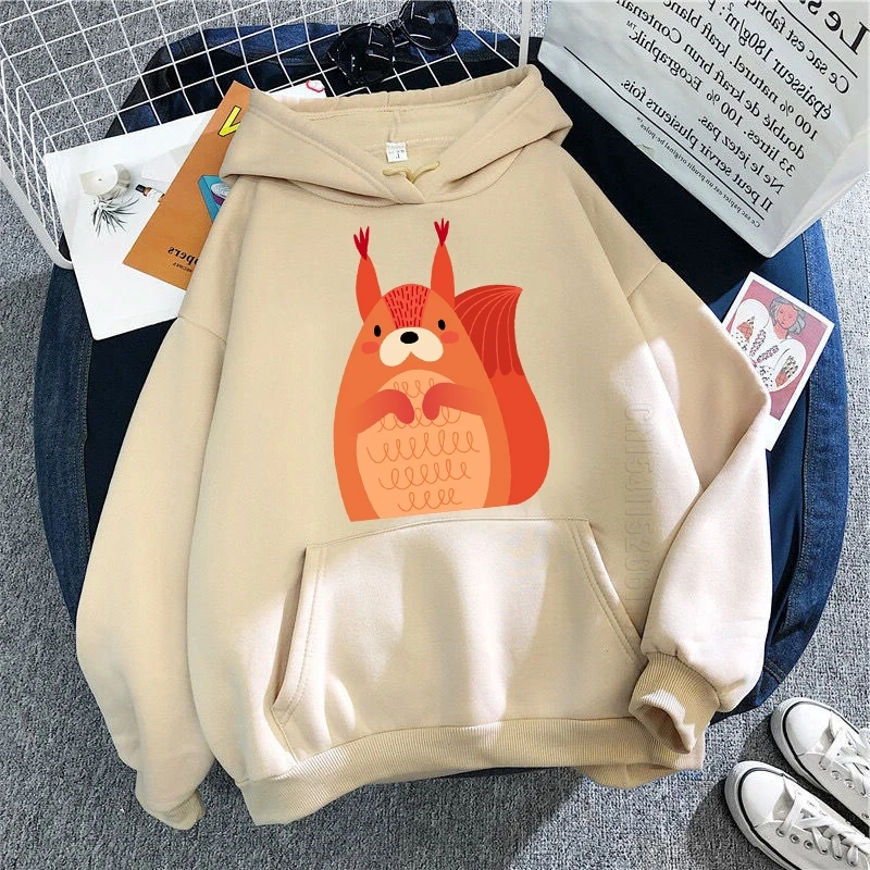 Cartoon Animal Squirrel Hoodies Men Graphic Sweatshirt Clothes Teens Kawaii Streetwear Clothes Long Sleeve Hoodie