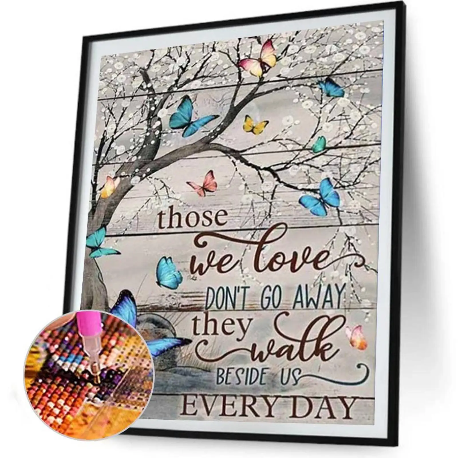 

5D Diamond Painting Butterfly Letter Full Round Mosaic Canvas DIY Home Pictures