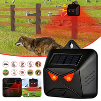 Solar Power Electronic Ultrasonic Animal Repeller Strong LED Flashing Pest Controller Garden Waterproof Dog Pet Bird Repellent