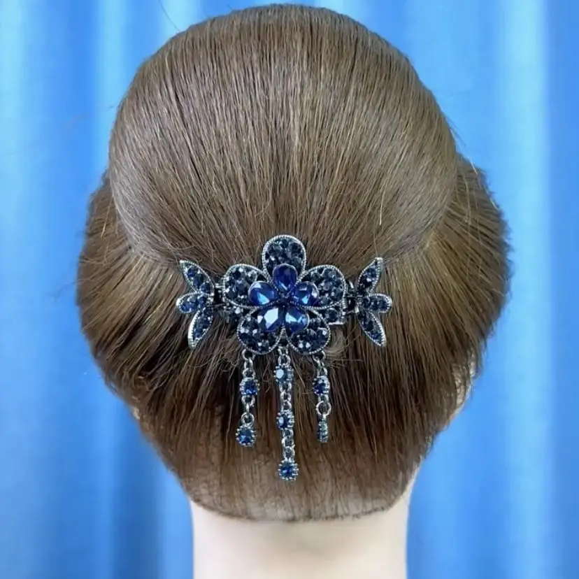 

Ladies Headdress New Headwear Korean Style Rhinestone Tassel Hair Clip for Women Girls Hairpins Luxury Mother Hair Accessories