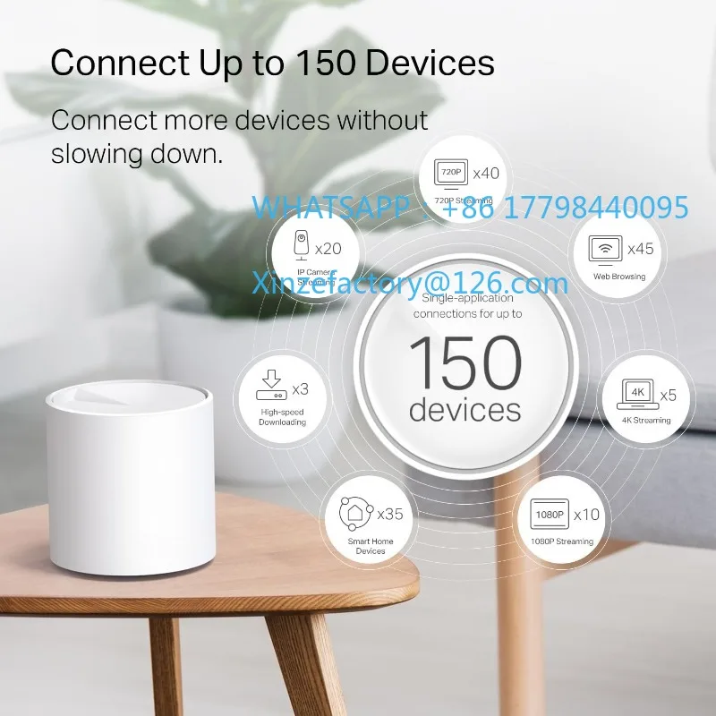 نظام Deco WiFi 6 الشبكي القابل للتخصيص (Deco X20) - يغطي ما يصل إلى 5800 قدم مربع، يستبدل أجهزة التوجيه اللاسلكية والموسعات (3 عبوات) #3