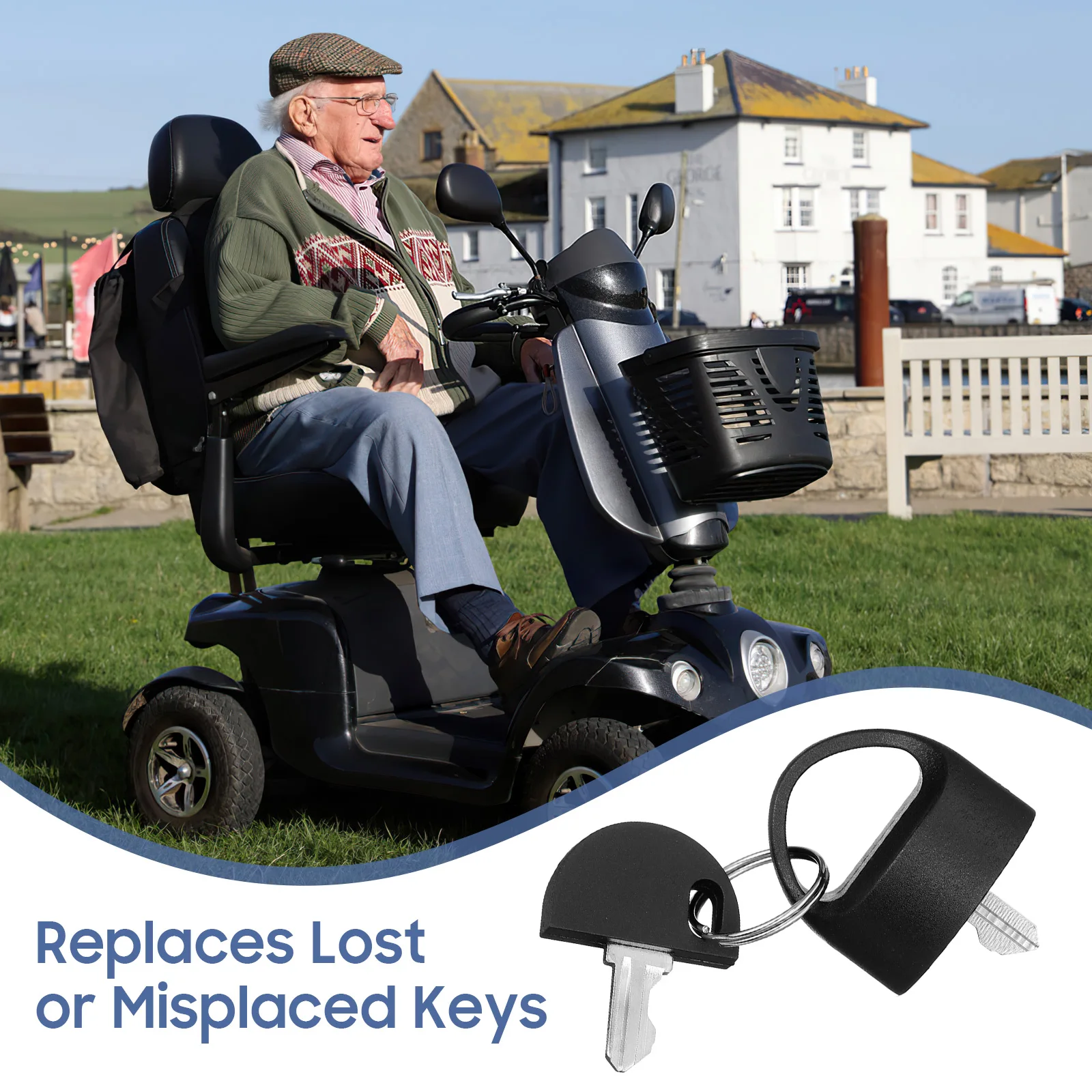 

Convenient Wear Resistant Pride Scooter Key Metal Mobility Accessory Anti Theft Security Electric Wheelchair Outdoor Item