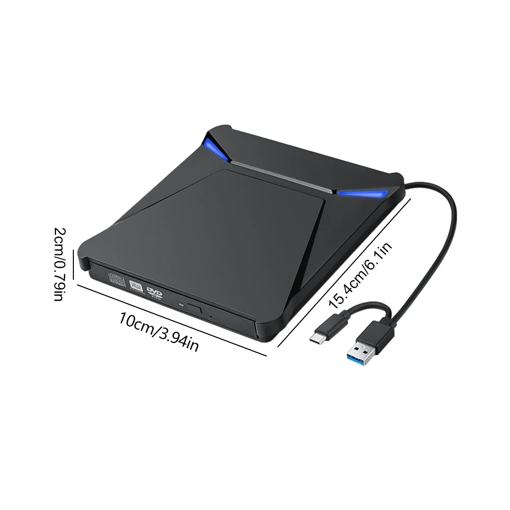 5 в 1 USB3.0 Внешний привод для компакт-дисков и DVD-дисплеев, записывающее устройство со слотом SD/TF, внешний оптический привод, записывающее устройство для компакт-дисков и DVD-дисплеев для портативных ПК