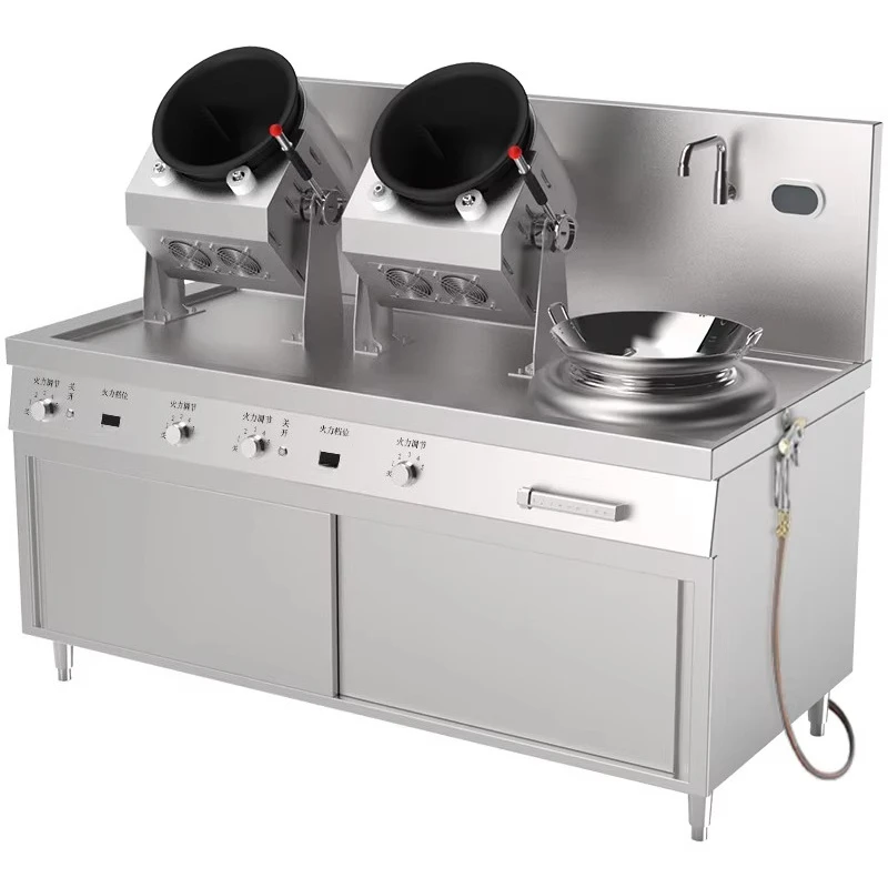 Robot Chef Commercial Automatic Intelligent Cooking Robot Gas Fried Rice Cooking Machine for Food Factory Bulk Meal Custom