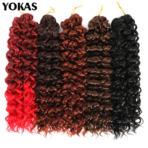 Extensiones de cabello de ganchillo sintético GOGO Curl para mujer, hebras de cabello trenzado Afro Curl de 14, 18 y 22 pulgadas para mujeres africanas