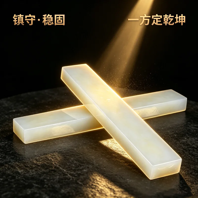 Natural jade paperweight for painting and calligraphy, used to press down Xuan paper, suitable for student calligraphy and brush