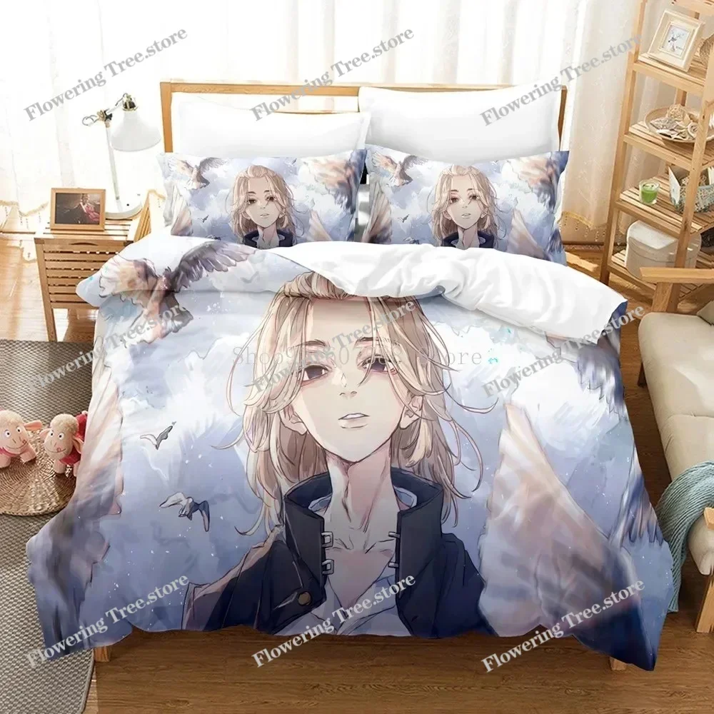 

Anime Bedding Sets Tokyo Revengers USEuropeUK Size Quilt Bed Cover Pillow Case Pieces Sets Adult Children Duvet Cover
