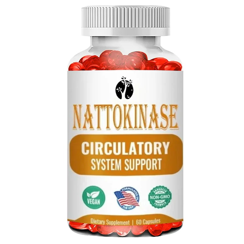 

Добавка Nattokinase, 4000 футов за обслуживание, Максимальный активный фермент для антиоксидантной поддержки, 60 капсул