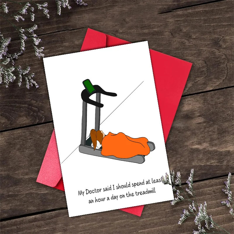 1 funny birthday card with interesting text and humorous graphics. Perfect gift for family, colleagues, friends, besties.