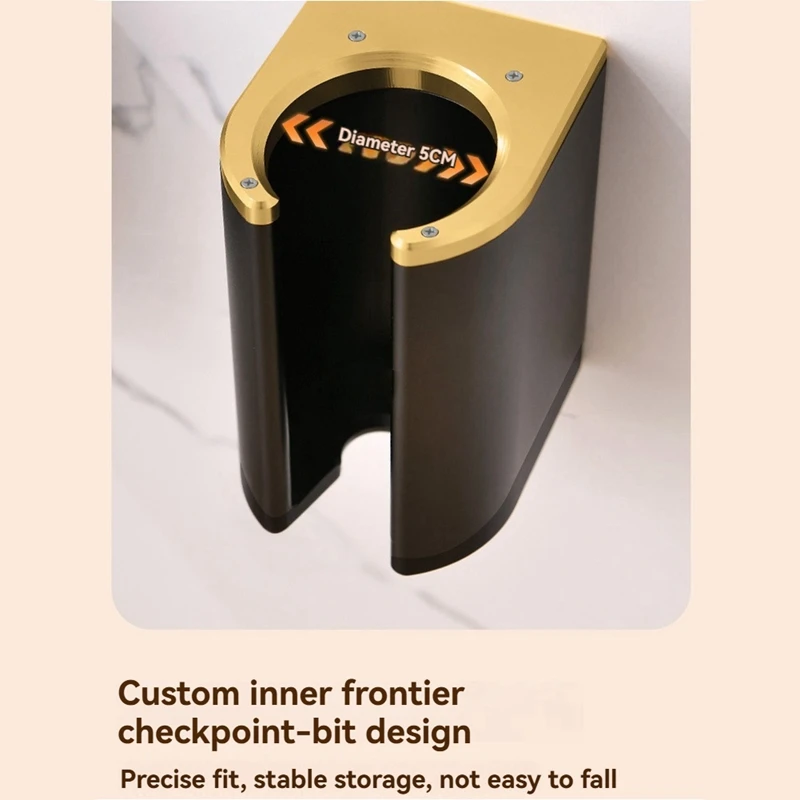 A04R Wall Mount Holder for Dyson, Hair Dryer Holder, Universal Curling Iron Organizer Holder for Bathroom Vanity