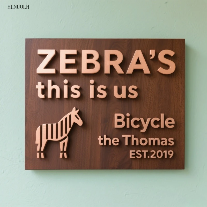 

Personalized Home Name Sign Wall Decor 3D Custom Wooden Ornamen Sign Name Doorplate Outdoor House Number Address Plate Plaque