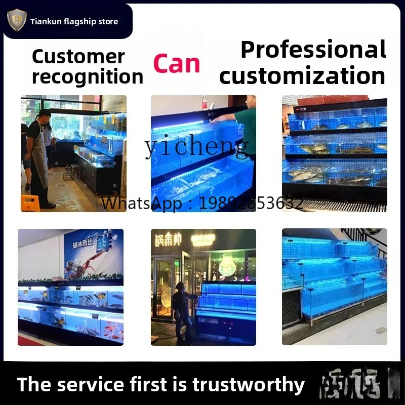 A1  Fish Tank Special Seafood Shellfish Pool Mobile Seafood Pool Commercial Integrated Aquatic Supermarket Seafood Tank