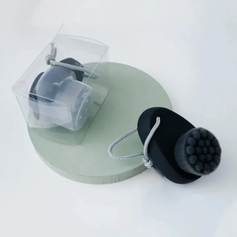 فرشاة تنظيف الوجه مزدوجة الجوانب مع شعيرات نايلون ناعمة ورأس سيليكون لتدليك التقشير وأداة العناية بالبشرة اللطيفة #1