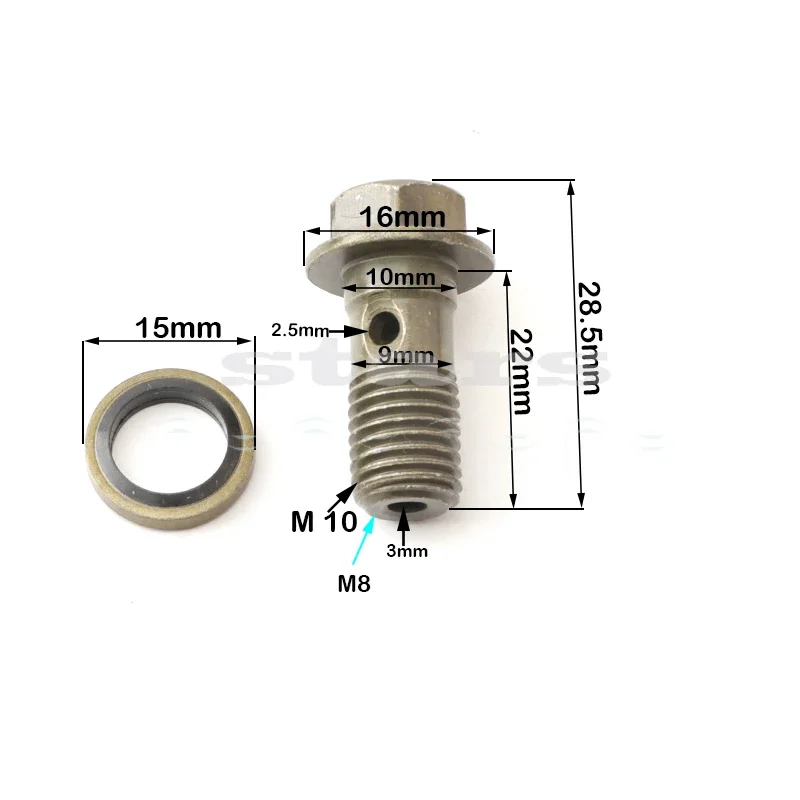 2 Set M10/M8 Motorcycle Universally Bolts Screw Hose-Caliper Banjo Master For Yamaha Honda Kawasaki Suzuki Halley