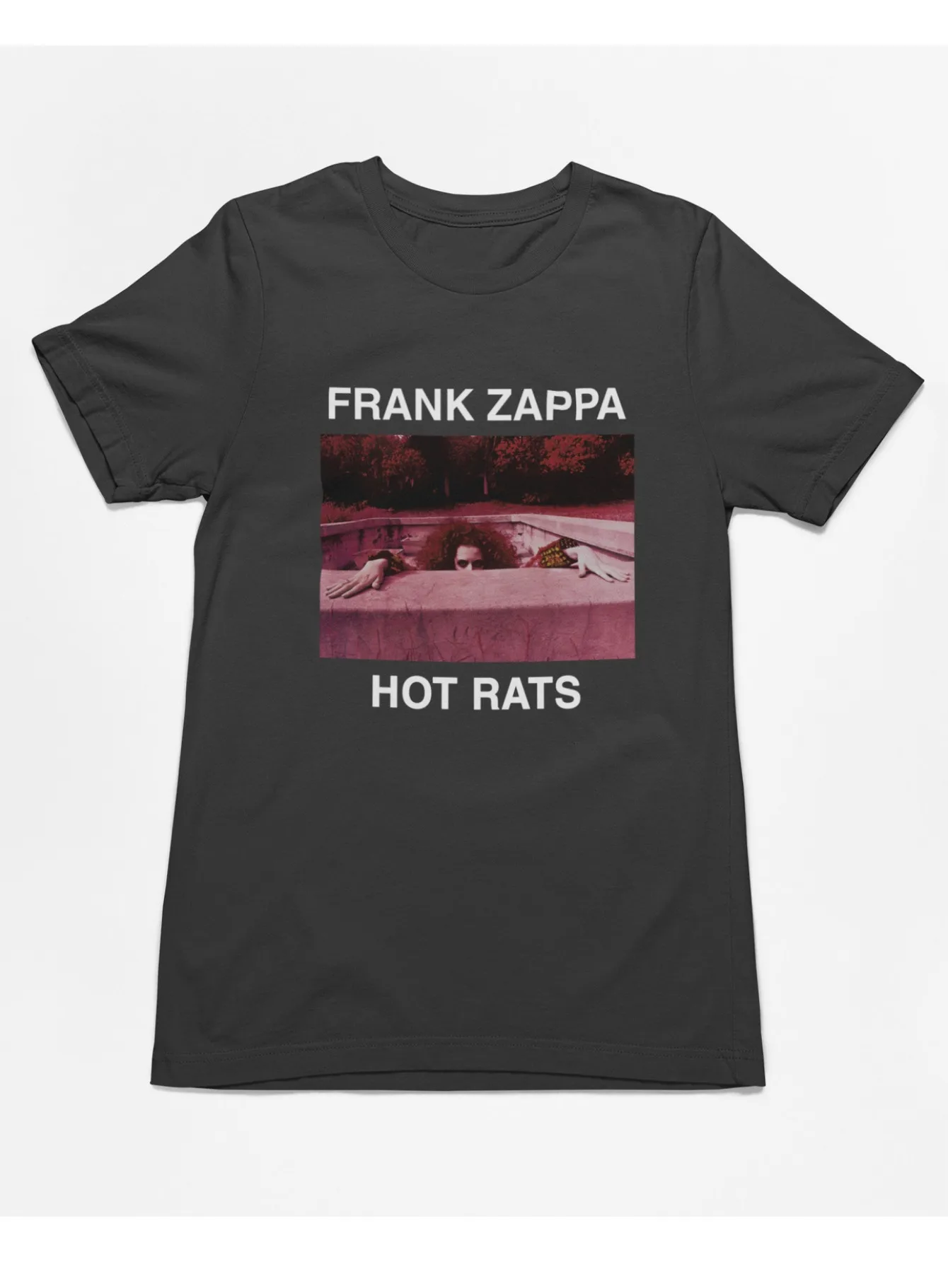 Мужская винтажная футболка с графическим рисунком Frank Zappa Hot Rats - 100% хлопок, футболка с рисунком рок-группы, черная повседневная рубашка с коротким рукавом для рекламы