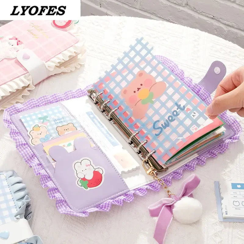 A6 Blinder Set Korean Stationery Notebooks Journals Kawaii Notebook Office Accessories Notepads Stationery Agenda Ring Planner