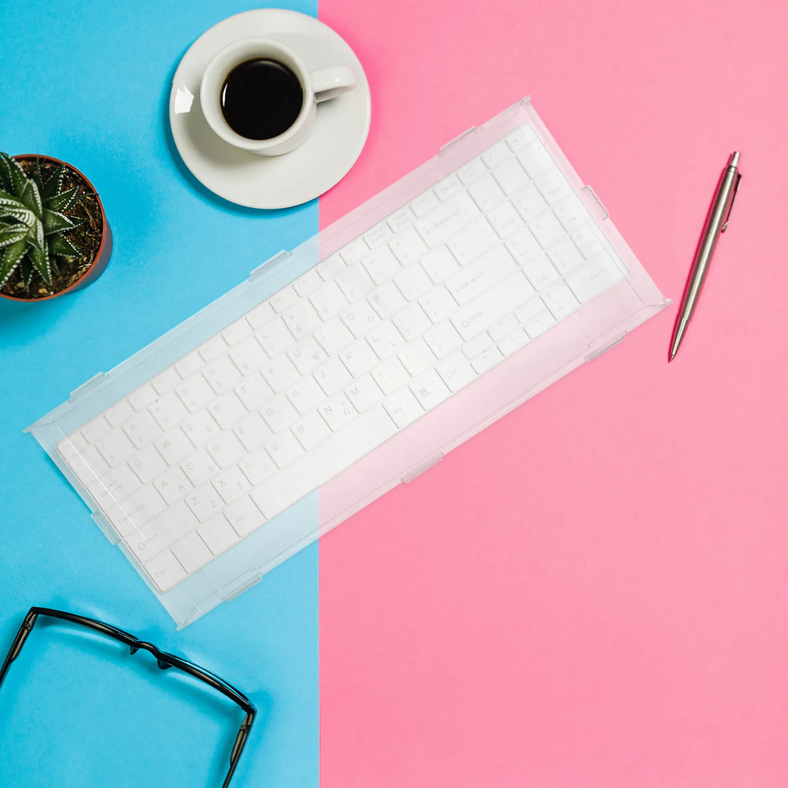 

Keyboard Dust Cover Clear Acrylic Hard Shell Protector Full Size Mechanical Gaming Computer Desk Keyboard Guard Dustproof Shield