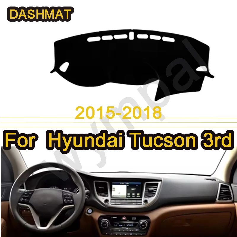 Car Dashboard Cover For Hyundai Tucson 3rd 2015 2016 2017 2018 Auto Dash Mat Dashboard Pad Carpet Anti-UV Anti-slip Anti-Sun