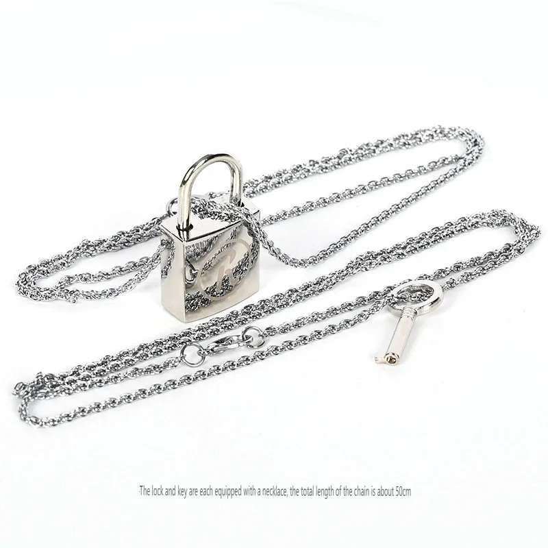 2pcs/set Anime Oosaki Nana Honjo Ren Couple Necklace lover's key lock alloy fashion metal pendant cosplay accessories gifts image 4
