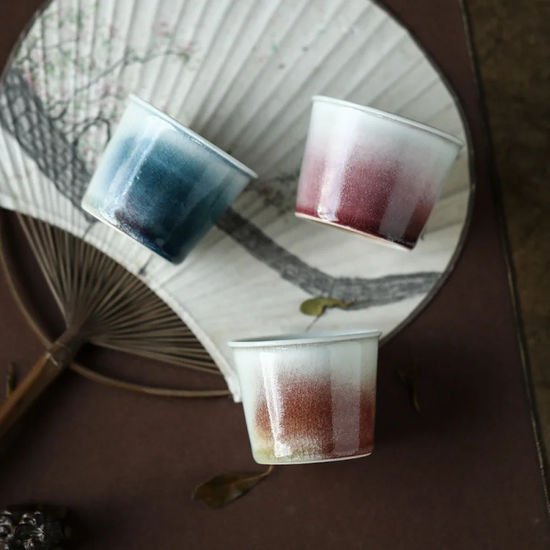 

★Mr. Qing Handmade Ceramic Red Tea Cup Jingdezhen Porcelain Master Cup XI Red Kiln Tea Cup Individual Single Cup