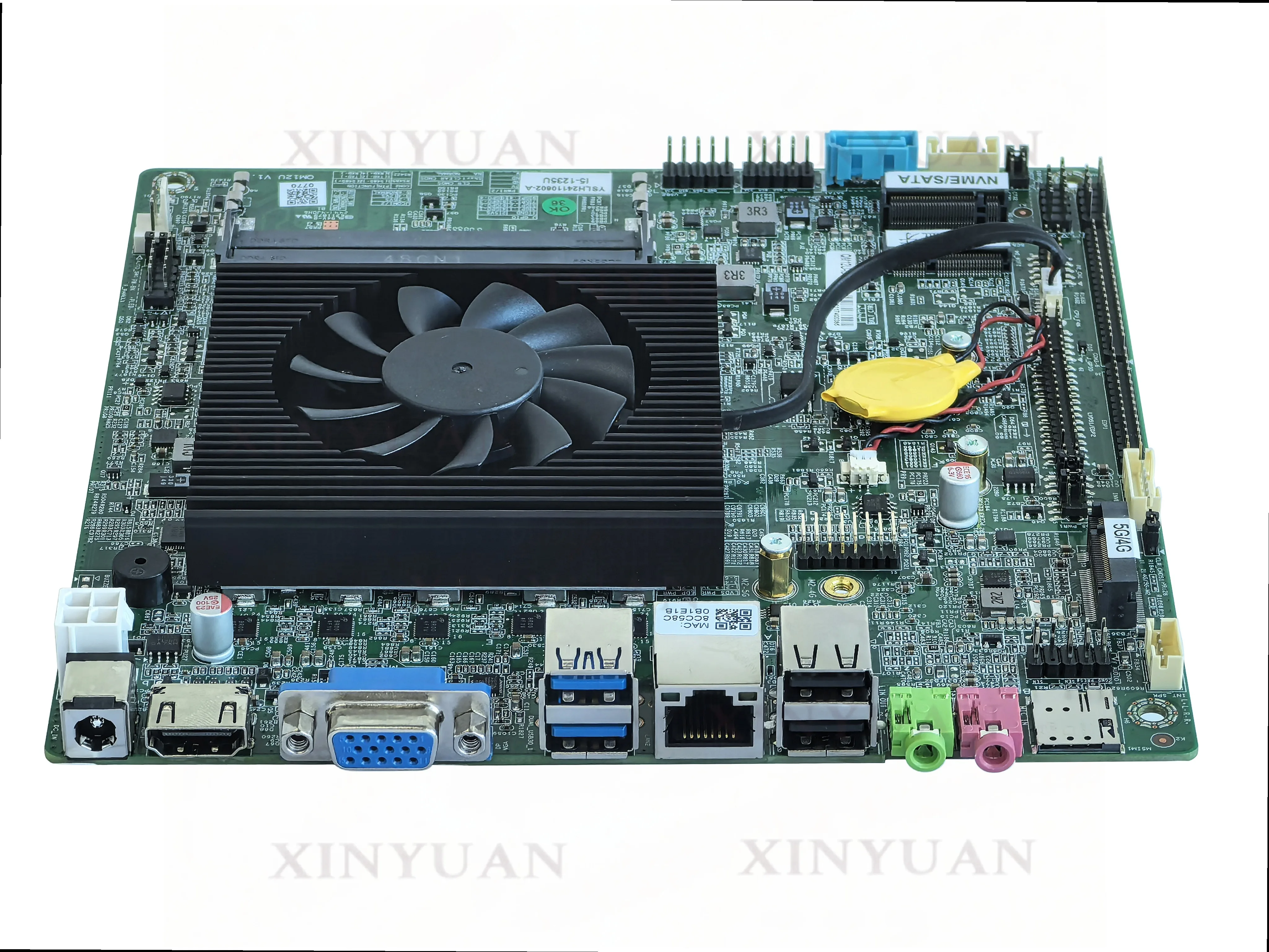 Core I7 Alder Lake 12th Gen QM12U Motherboard with M.2 SATA Heatsink