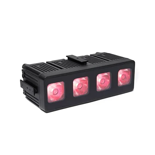 Battery Powered IP65 Waterproof 4x20W Wifi App Remote DMX Wireless Spliceable RGBWAUV Pixel LED Uplight Lights for Theater