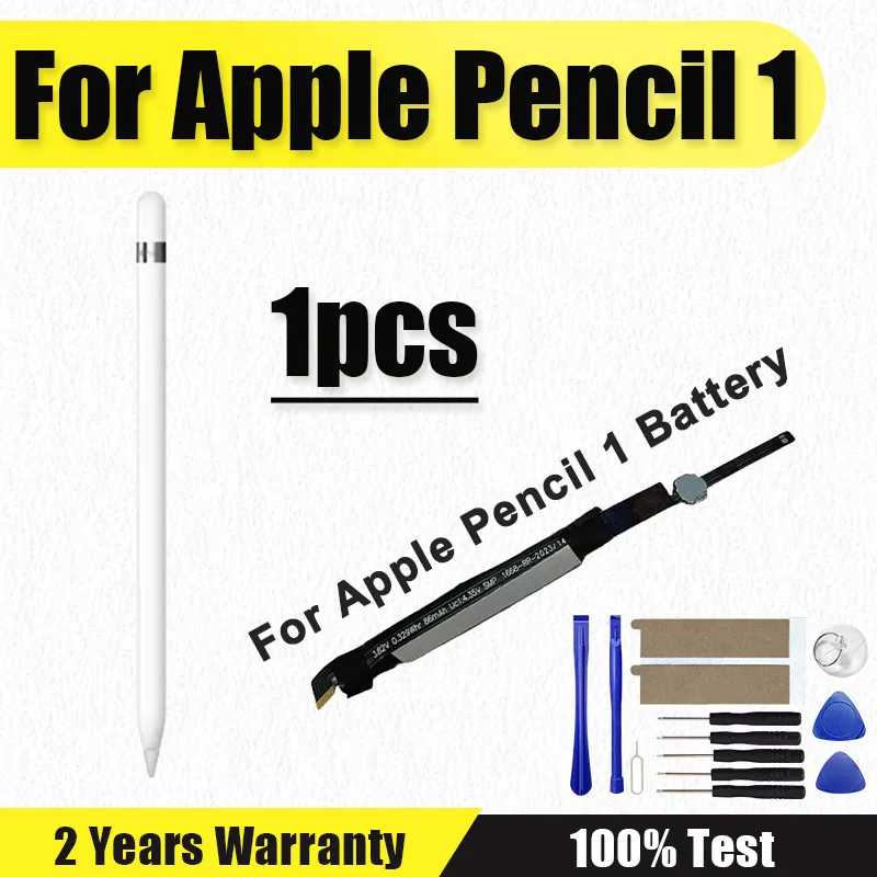 

New Pencil 1 Battery 3.85V 85mah Battery for Apple Pencil 1st Battery Charger batteies + Free Tools
