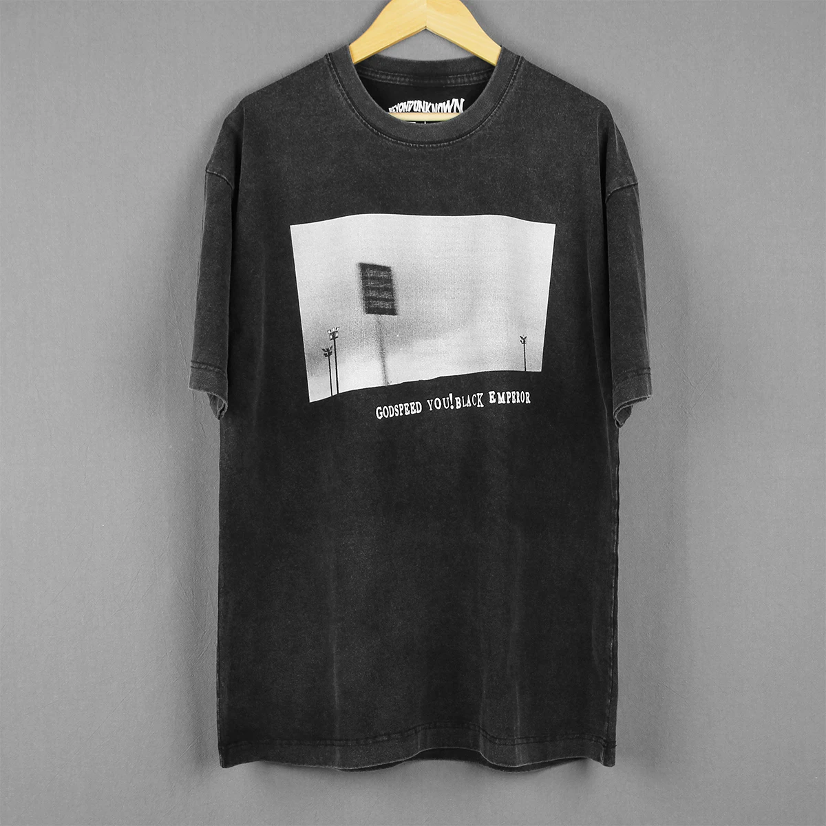 

Black Emperor T-Shirt Post Rock Band Sigur Ros Men Washed Long Short Sleeves Men's Clothing Short Sleeves Cotton Print Shirt