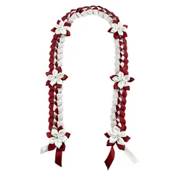 Wholesale 2024 New Graduation Leis features 6 floral decorations and bright colors, perfect for graduation ceremonies